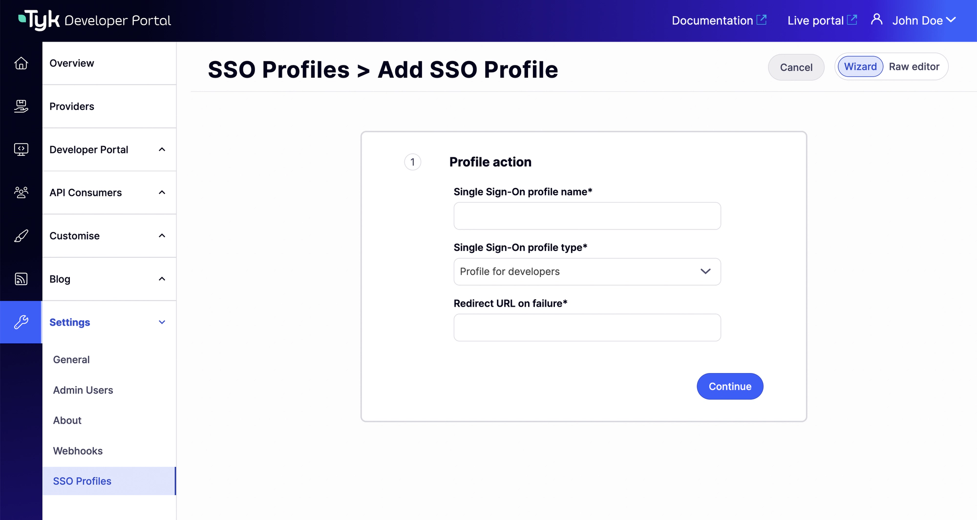 SSO Profiles Wizard
