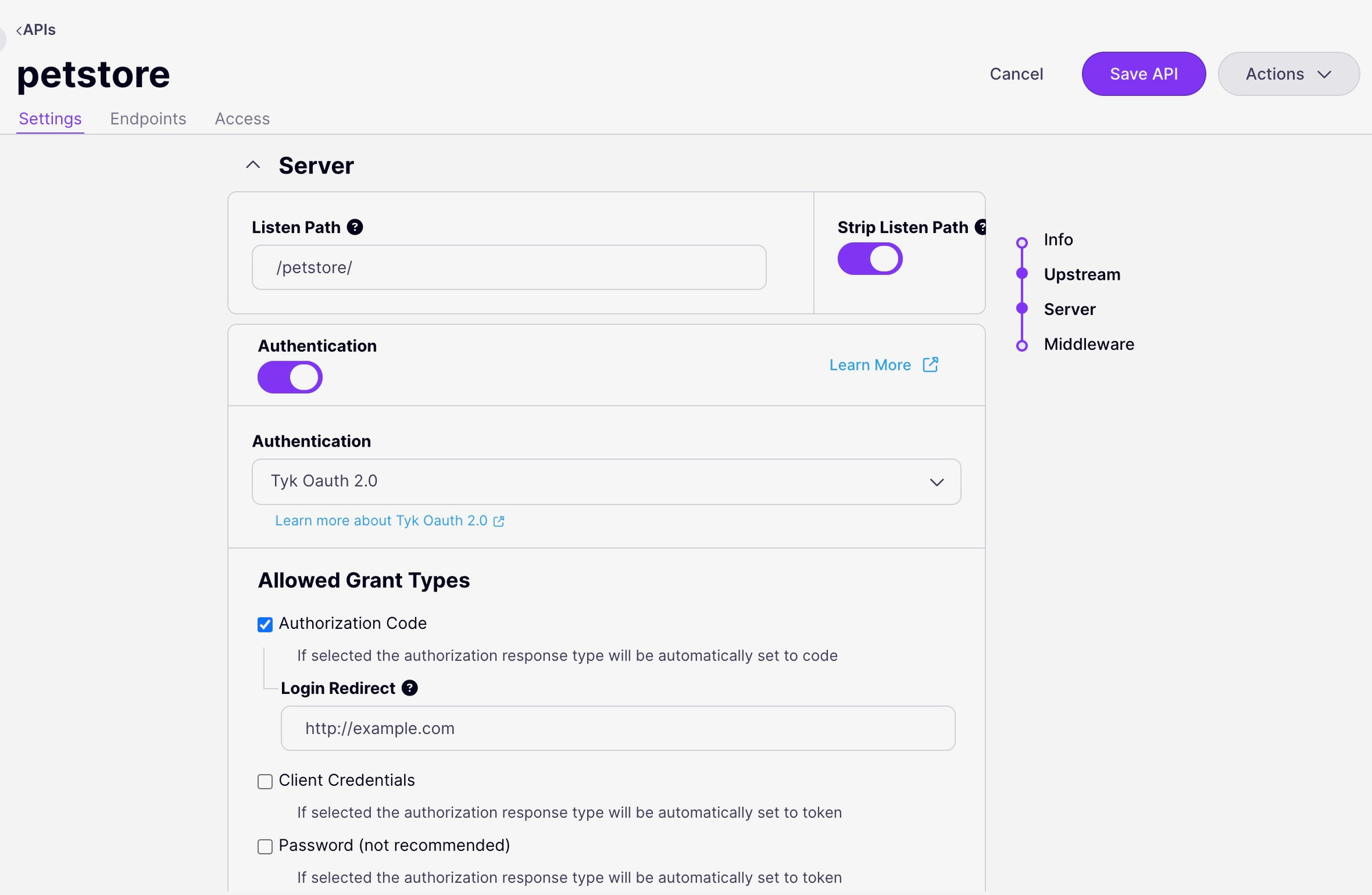 Set Authentication Mode